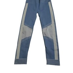 Fabletics chevron Blue and Gray Patterned Compression Leggings